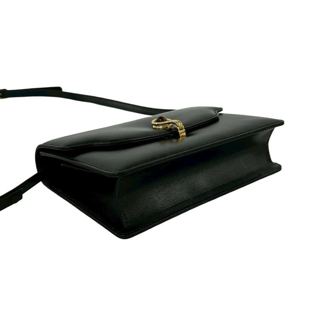 GUCCI Vintage Black Leather Shoulder Bag - Picture 7 of 10